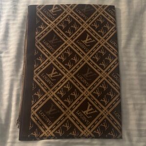 Louis Vuitton Brown and Tan Scarf